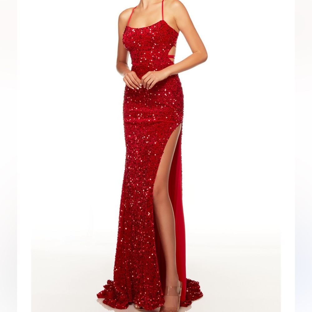 alyce sequin prom dress
